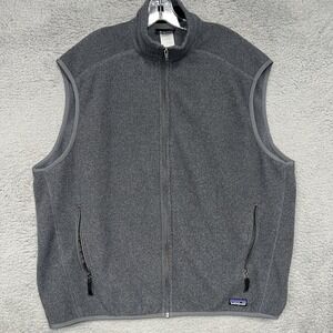 Patagonia Synchilla Sweater Vest Men's 2XL XXL Gray Fleece Sleeveless Full Zip